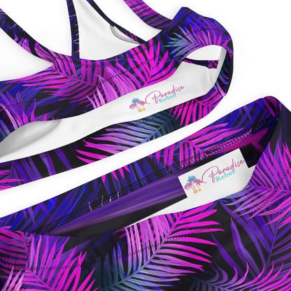 Purple Tropical Floral 2PC Swimsuit