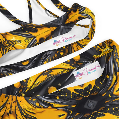 Black and Yellow Splash Art 2PC Swimsuit