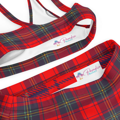 Red Plaid 2PC Swimsuit