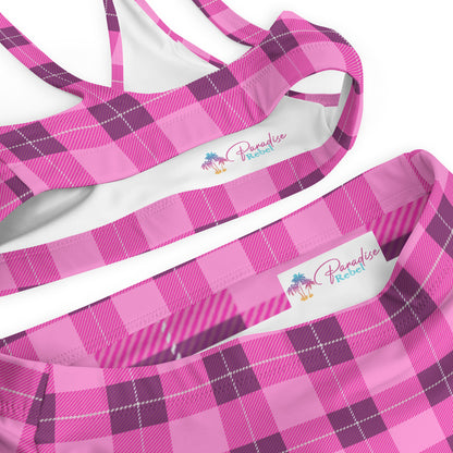 Pink Plaid 2PC Swimsuit