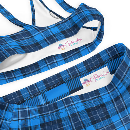 Blue Plaid 2PC Swimsuit