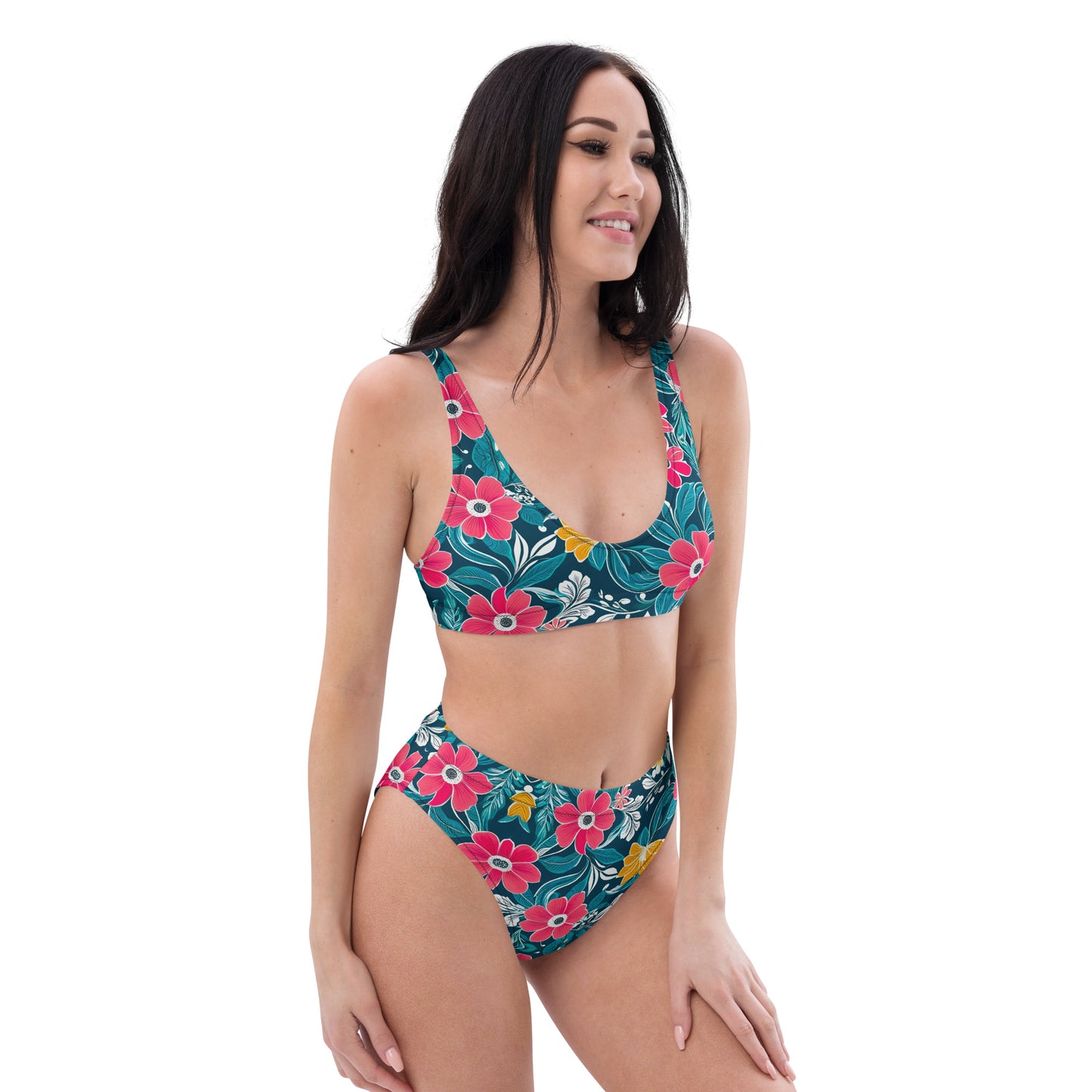 Simple Floral 2PC Swimsuit