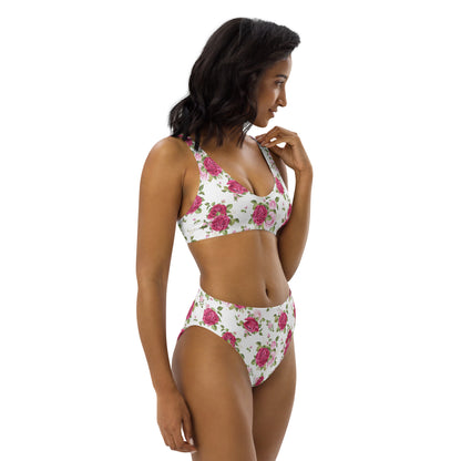 Pink Roses Floral 2PC Swimsuit