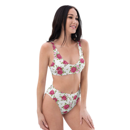 Pink Roses Floral 2PC Swimsuit