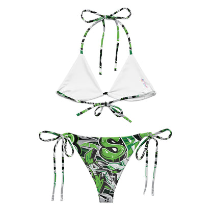 Green Graffiti Art Bikini