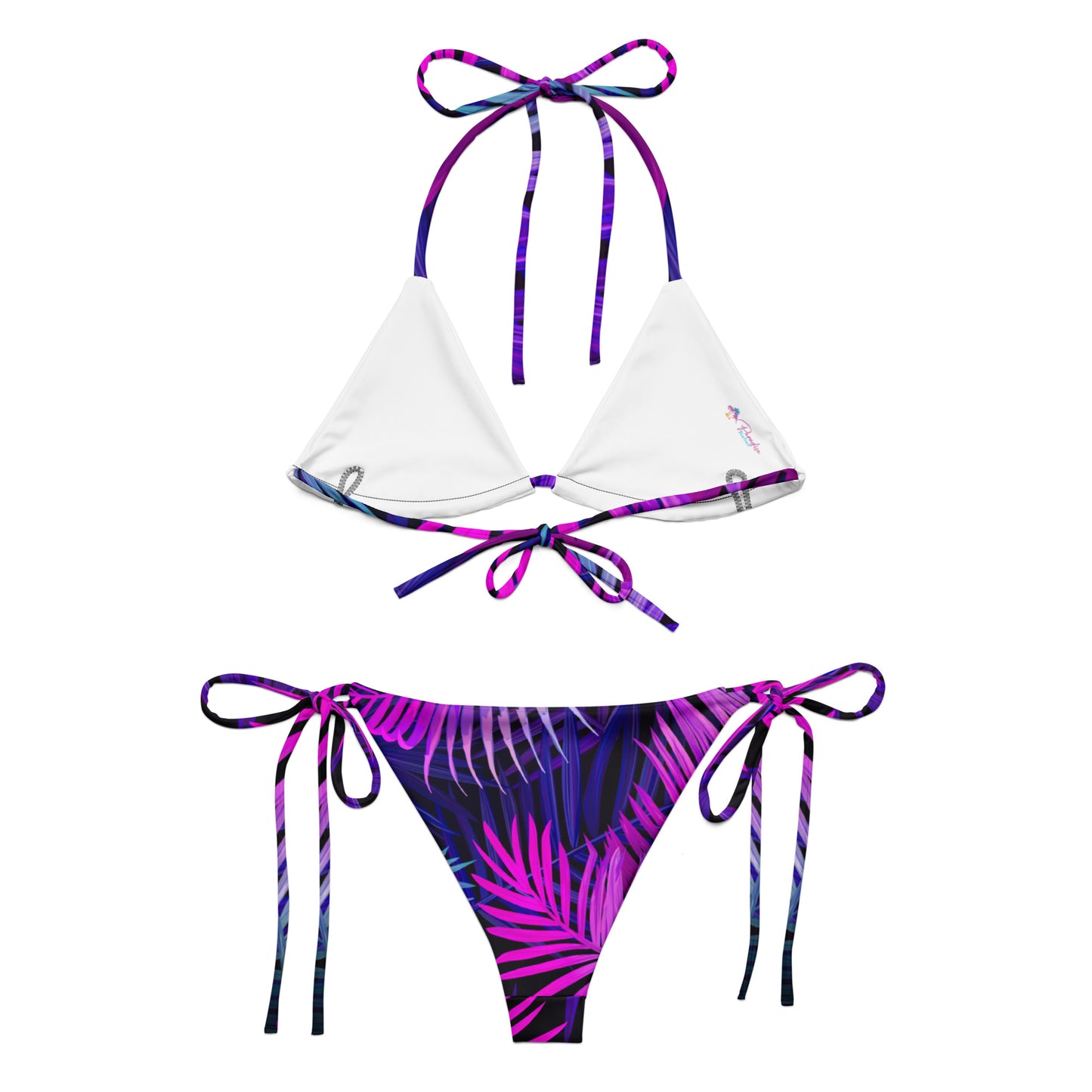 Purple Tropical Floral Bikini