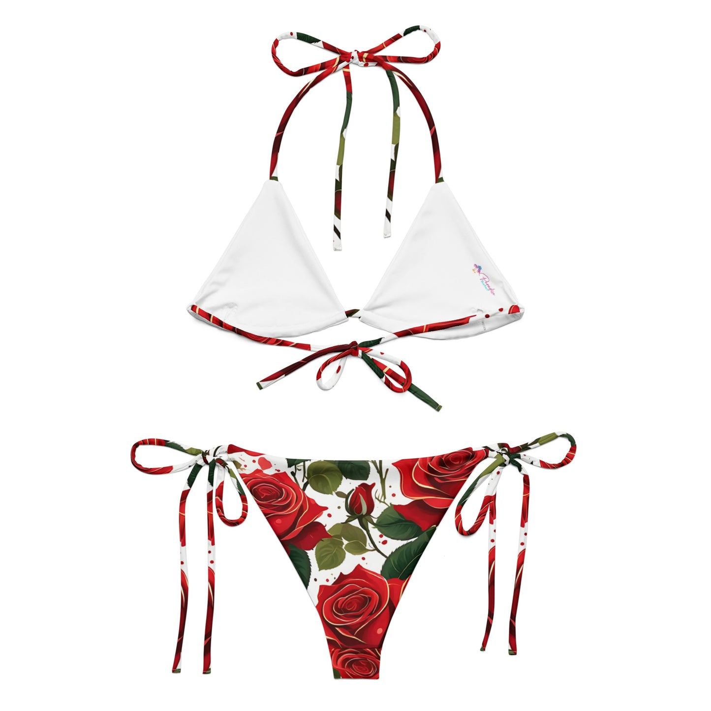 Red Roses Floral Bikini