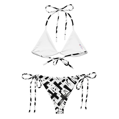 Black X on White Bikini