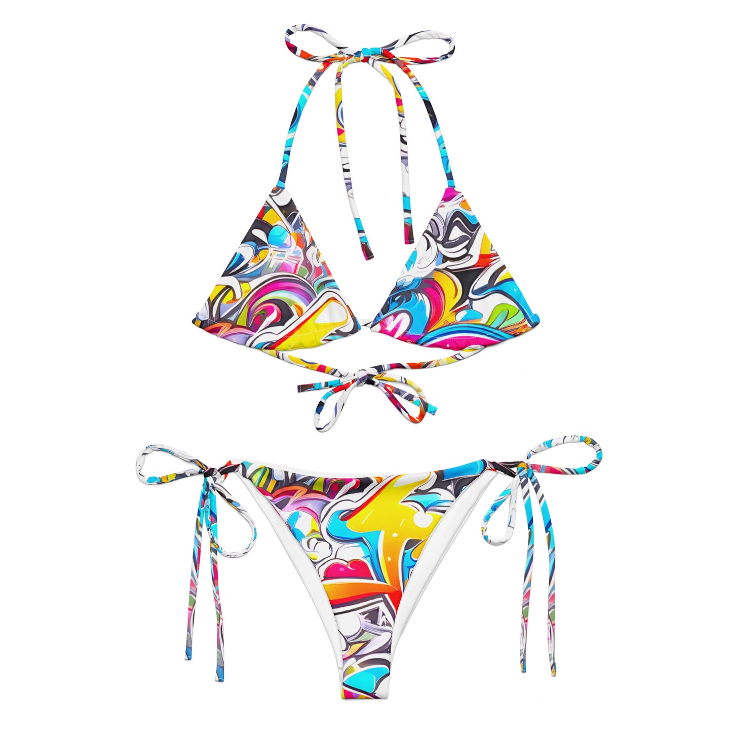 Colorful Graffiti Art Bikini