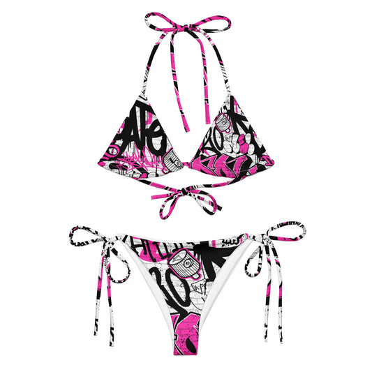 Pink Graffiti Art Bikini