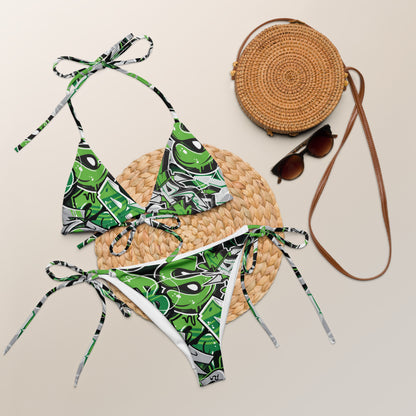 Green Graffiti Art Bikini