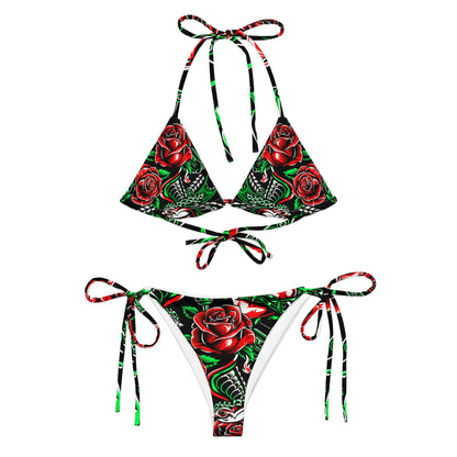 Rose and Bird Floral Bikini