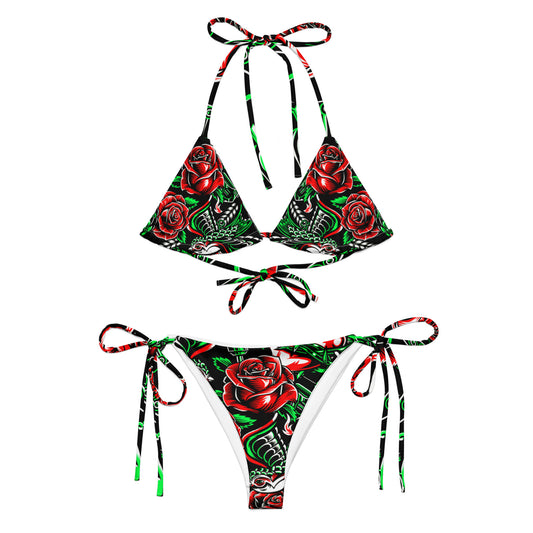 Rose and Bird Floral Bikini