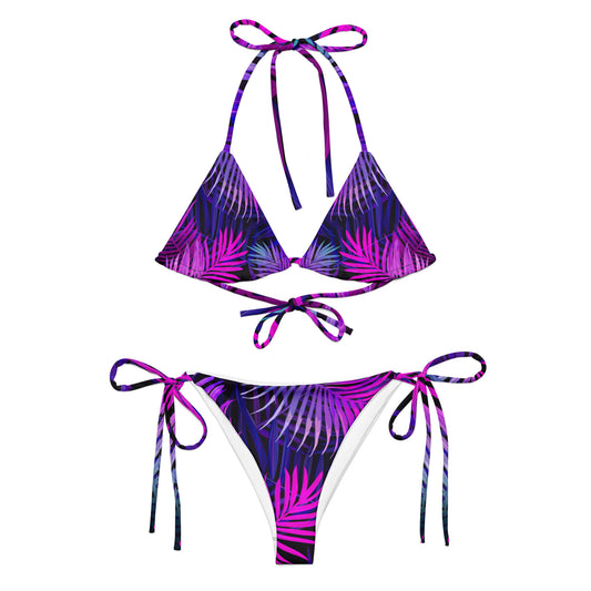 Purple Tropical Floral Bikini