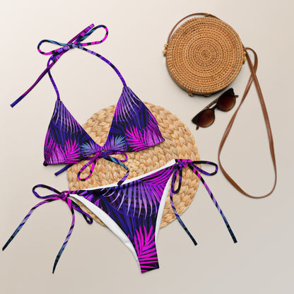 Purple Tropical Floral Bikini