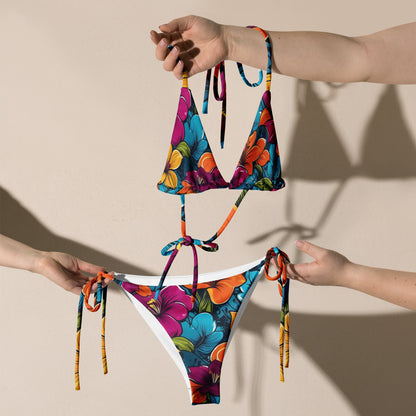 Colorful Flowers Floral Bikini