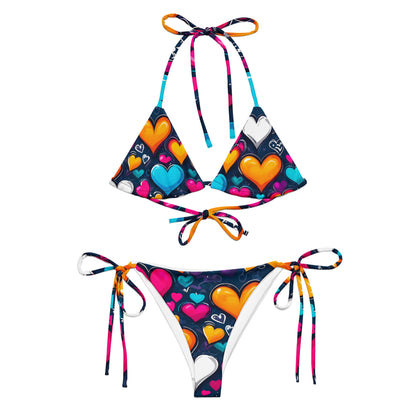 Colorful Hearts Bikini