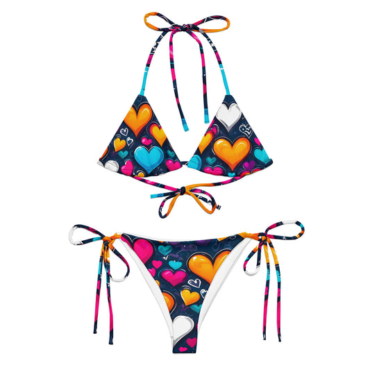 Colorful Hearts Bikini