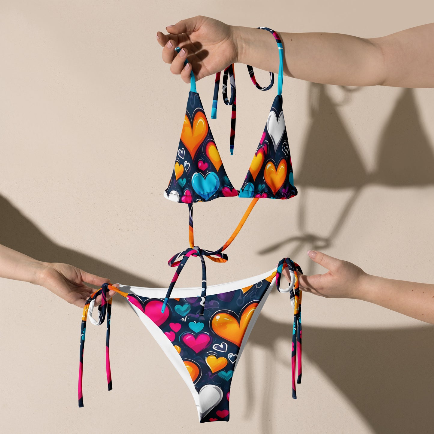 Colorful Hearts Bikini