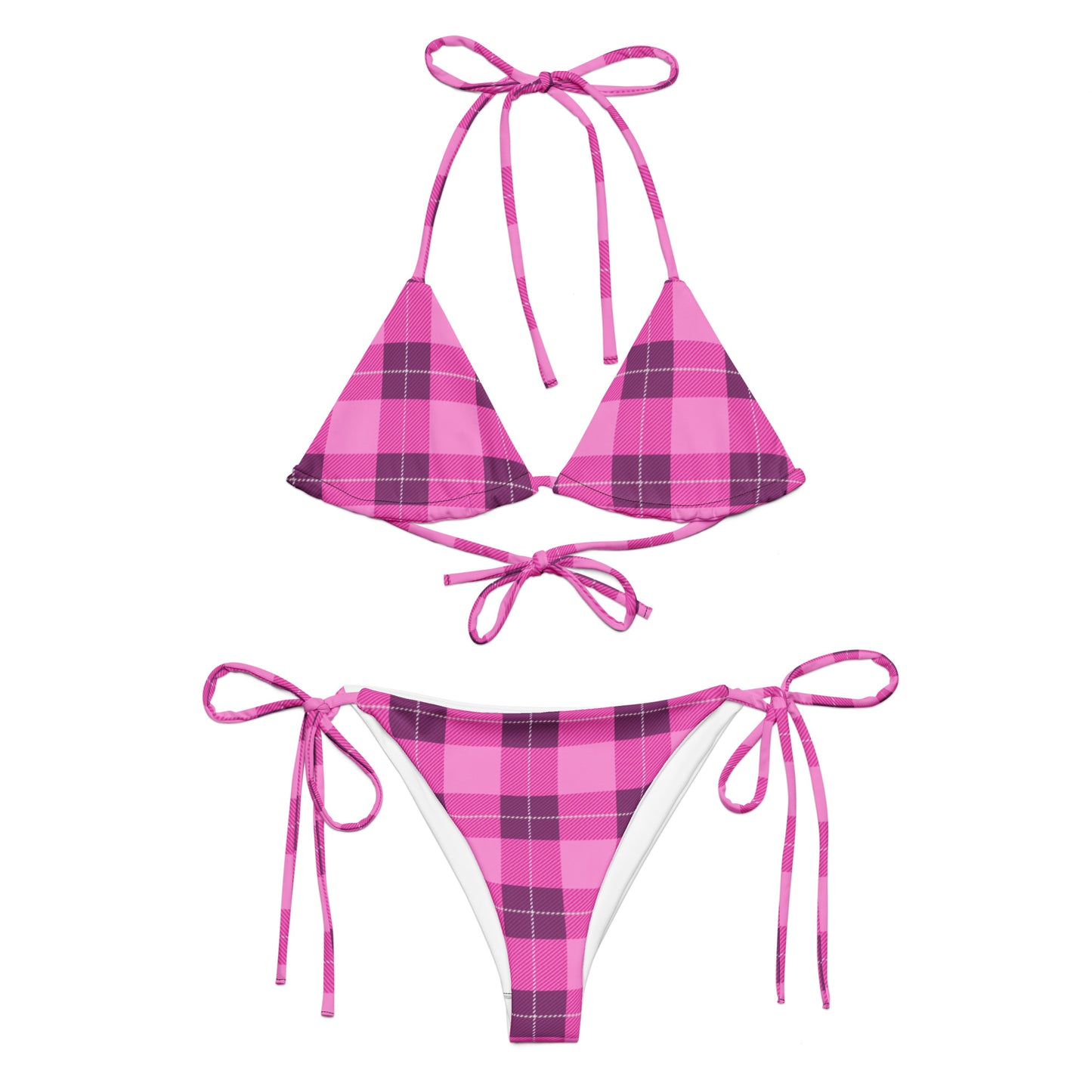 Pink Plaid Bikini