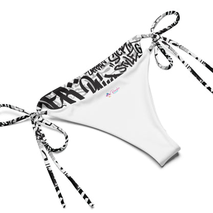 Black and White Graffiti Art Bikini