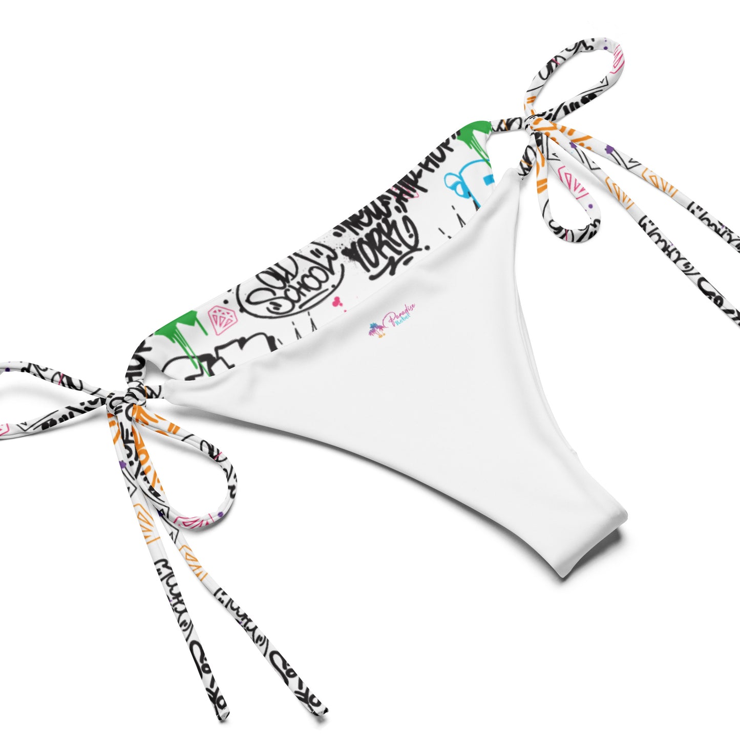 White Graffiti Art Bikini