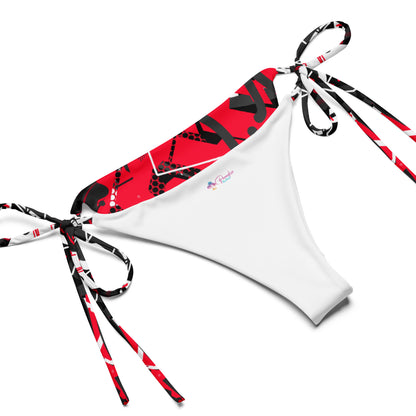 Black and Red Graffiti Art Bikini