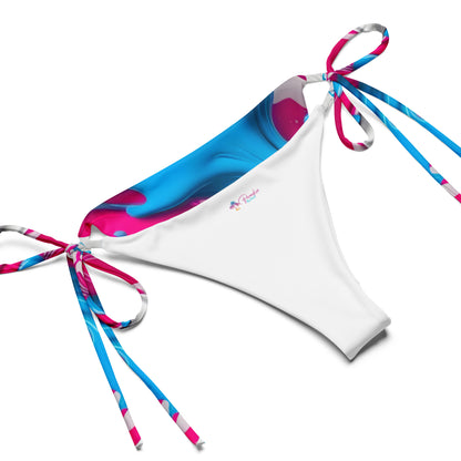 Blue and Pink Splash Art Bikini