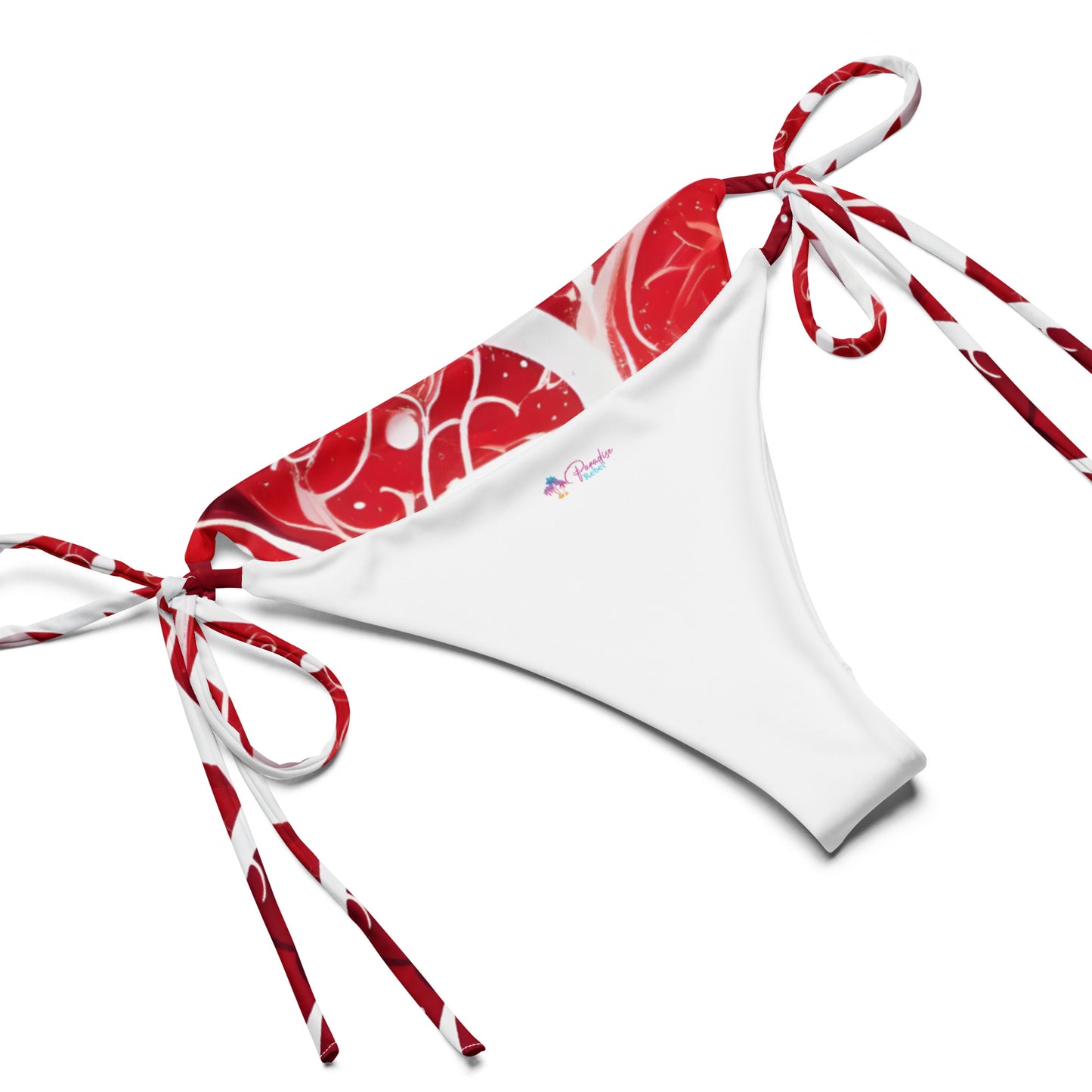 Red and White Splash Art Bikini