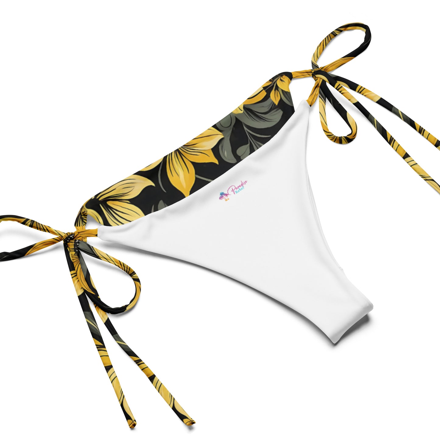 Black and Yellow Floral Bikini