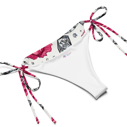 Roses and Diamonds on White Bikini