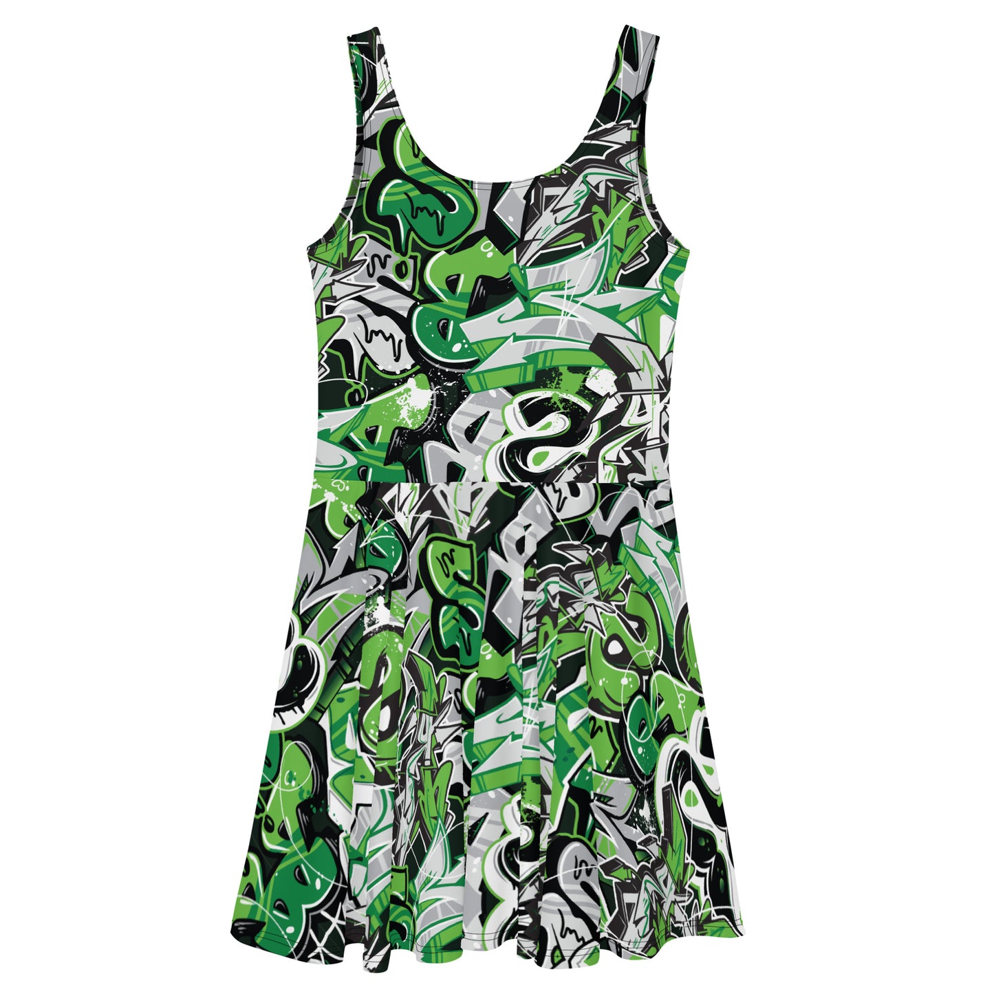 Green Graffiti Art Dress