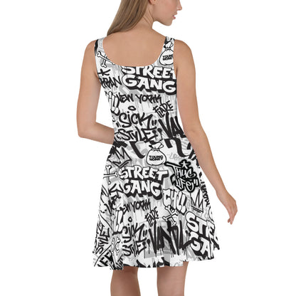 Black and White Graffiti Art Dress