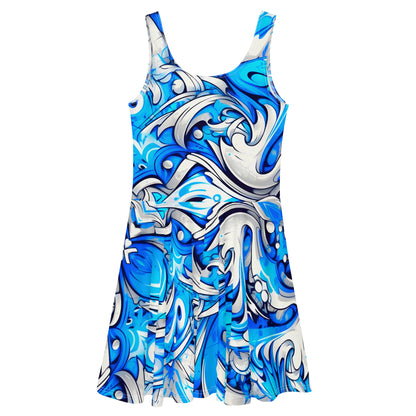 Blue Graffiti Art Dress