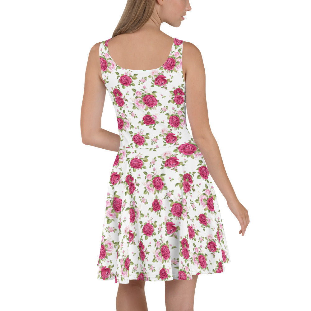 Pink Roses Floral Dress