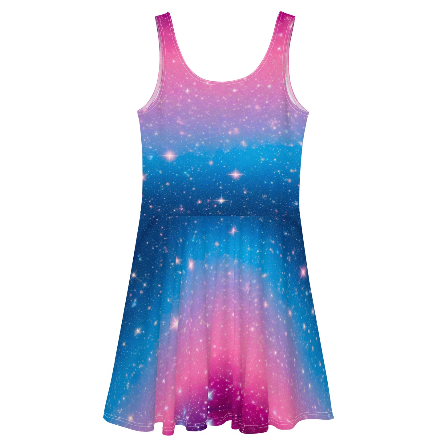 Stars on Pink and Blue Dress