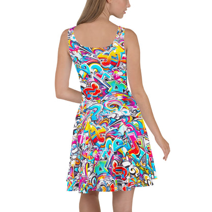 Colorful Graffiti Art Dress