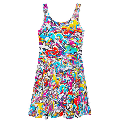 Colorful Graffiti Art Dress