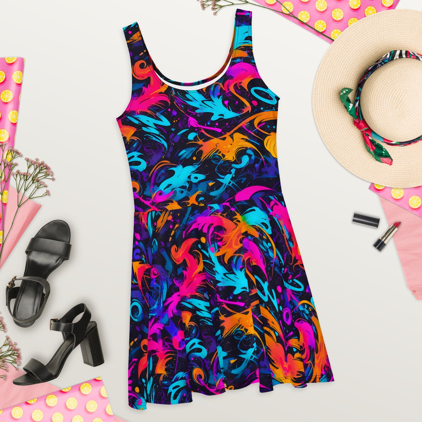 Colors in Graffiti Dress