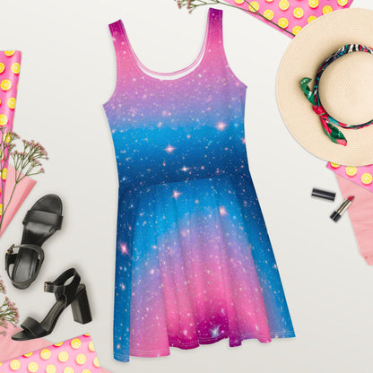 Stars on Pink and Blue Dress