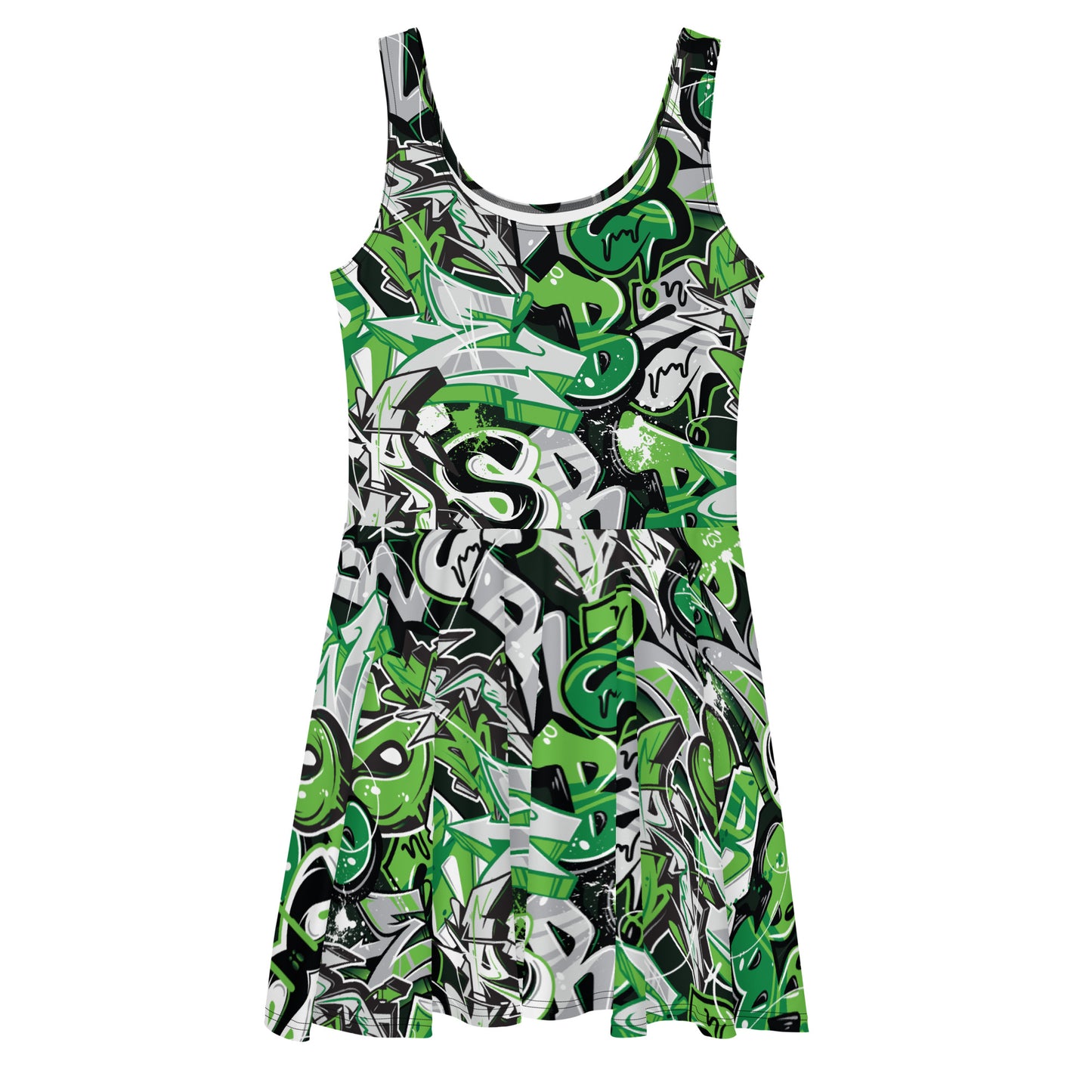 Green Graffiti Art Dress