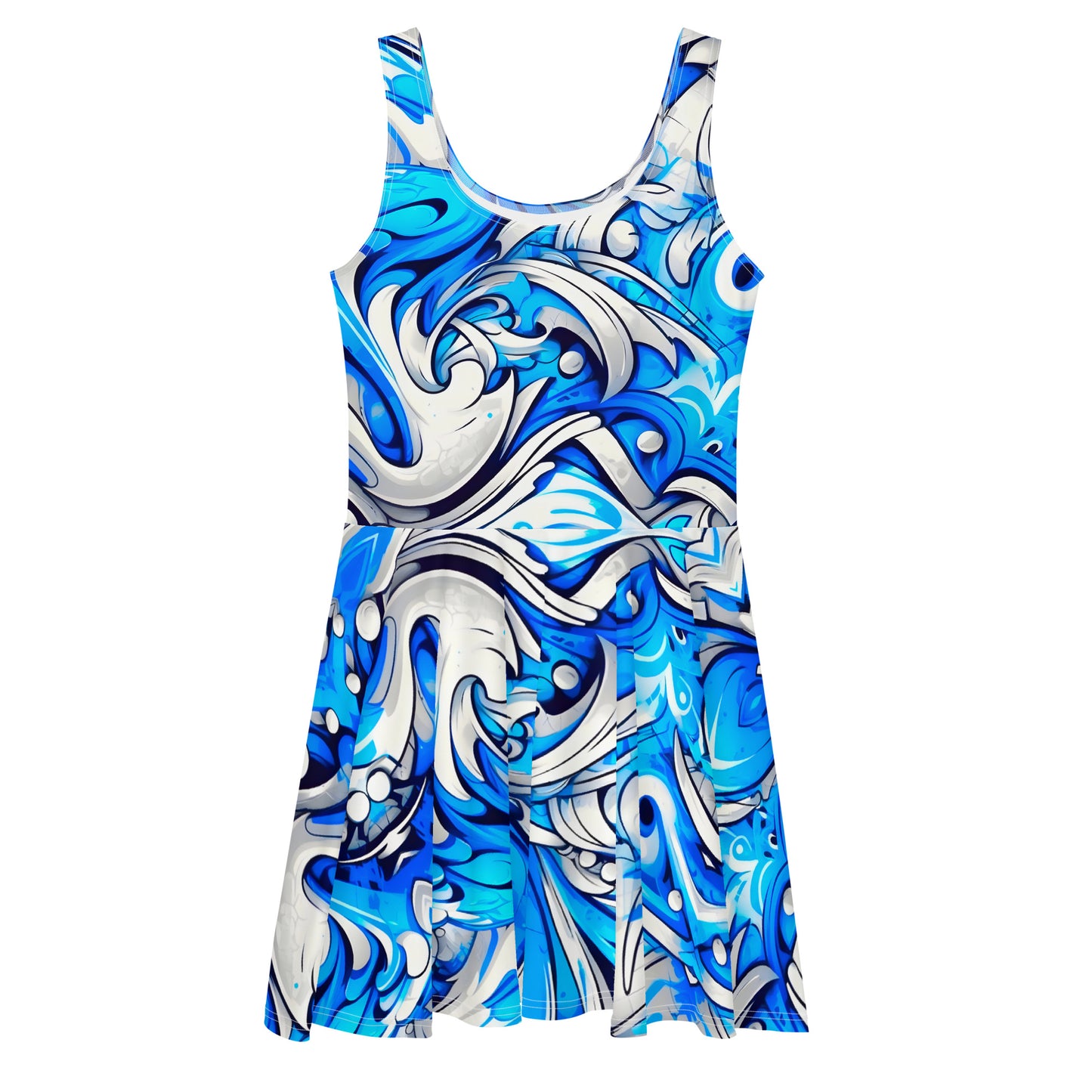 Blue Graffiti Art Dress