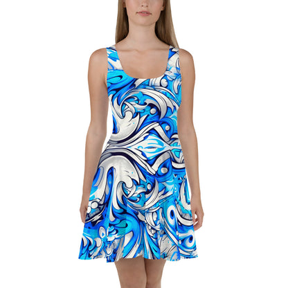 Blue Graffiti Art Dress