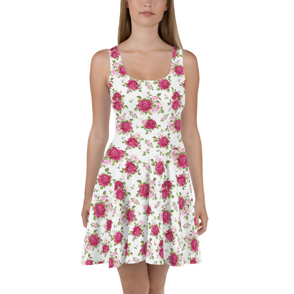 Pink Roses Floral Dress