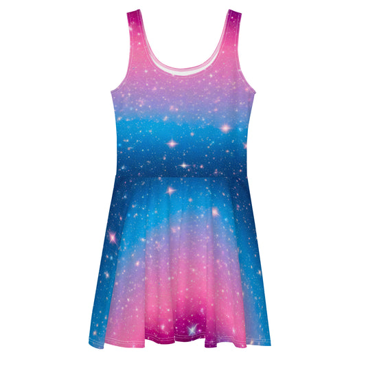 Stars on Pink and Blue Dress