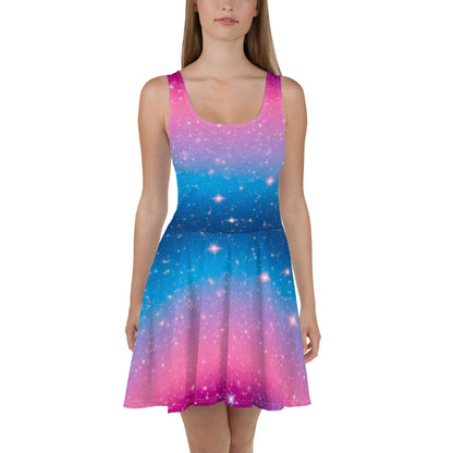 Stars on Pink and Blue Dress