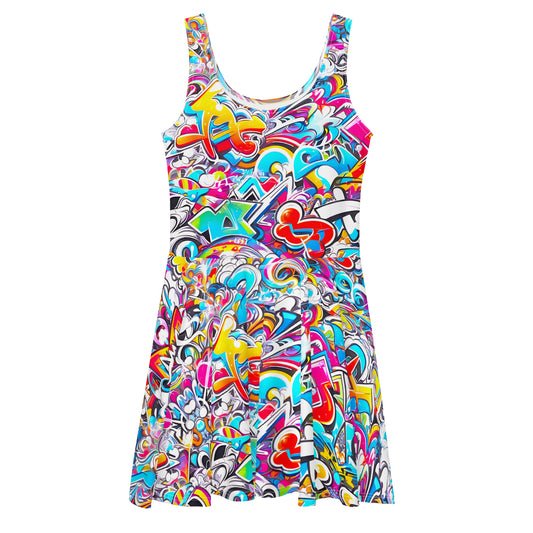 Colorful Graffiti Art Dress