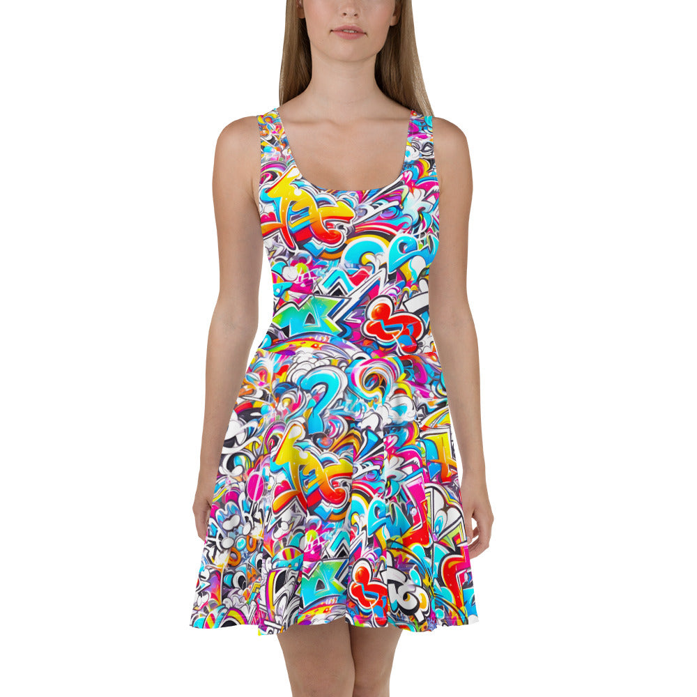 Colorful Graffiti Art Dress