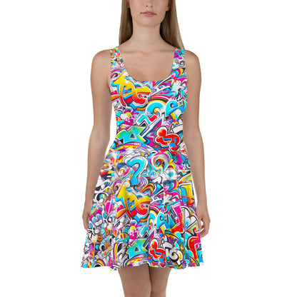 Colorful Graffiti Art Dress