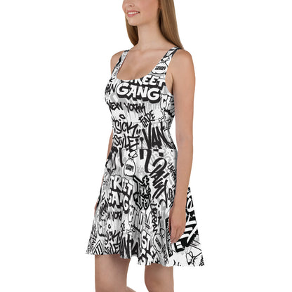 Black and White Graffiti Art Dress